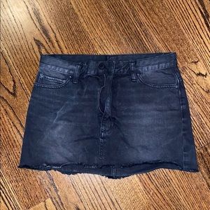 Black denim free people skirt
